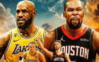 湖人VS火箭，詹姆斯VS杜兰特